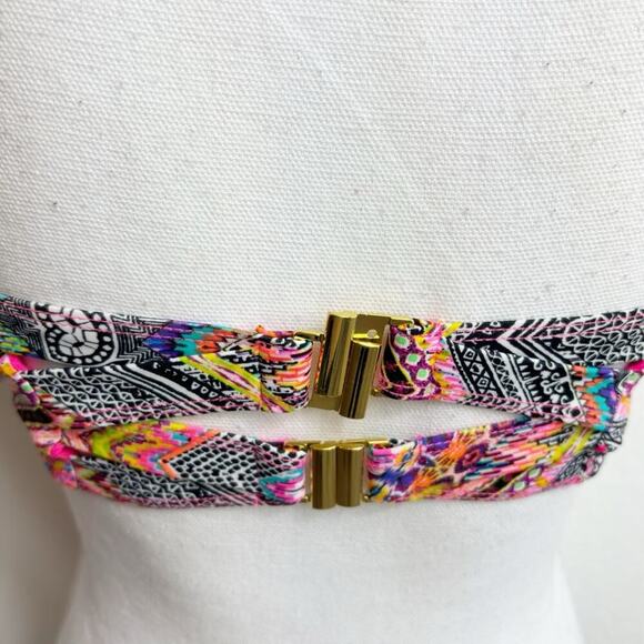 TINIBIKINI SWIMWEAR MULTICOLOR PINK BLACK SWIMMING TOP SIZE MEDIM STYLE: 3021SW - Picture 2 of 6